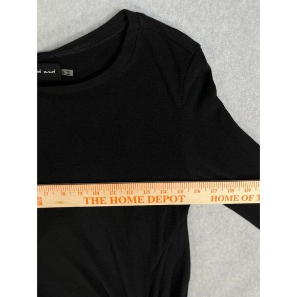 Mustard Seed Long Sleeve Knot Waist Black Dress Size Size Small - Picture 6 of 7